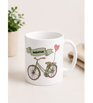 Bicycle Breathe Tasarım Porselen Kupa ( Kişiye özel isim baskısı yapılabilir )