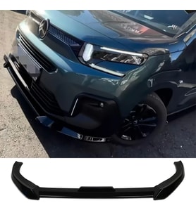 Citroen Berlingo Ön Lip Parlak Siyah Plastik Ön Ek Karlık 2023 2024 2025 karlık+bodykit+ek