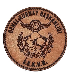 Genel Kurmay Başkanlığı Deri PEÇ - Arma - Askeri Patch