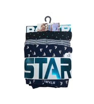 Giyim Star 106 Desenli Pamuklu Kemer Likralı 3'lü Boxer