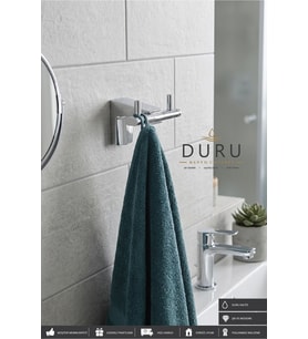 BANYO İKİLİ BORNOZ ASKILIĞI KROM