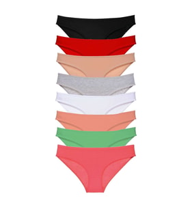 8 adet Süper Eko Set Likralı Kadın Slip Külot