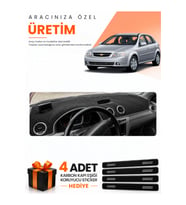 CHEVROLET LACETTİ (2002-2009) Uyumlu Torpido Koruma Örtüsü Oto Kılıfı - Siyah Gri