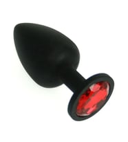 Fastieshop Taşlı Silikon  Plug - Medium (Siyah)