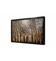 Tablosan Modern Ağaçlar Çerçeveli Cam Tablo