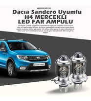 Dacia Sandero Için Uyumlu Şimşek Etkili Mercek Led Xenon Oto Ampulu Çift Renk