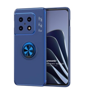 Microsonic OnePlus 10 Pro Kılıf Kickstand Ring Holder Lacivert