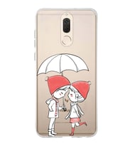 Huawei Mate 10 Lite Uyumlu Kapak Aşk Tasarımlı Şeffaf Silikon Kılıf