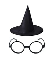 Harry Potter Büyücü Şapkası ve Harry Potter Büyücü Gözlüğü Siyah Renk