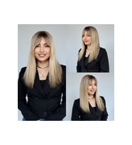 En Ler Röfleli Sıcak Sarı Ombreli Vip Peruk