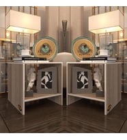 Kenzlife komodin vincenzo 2 li set crd komidin 39*39*39 orta zigon sehpa minik boy (mng)