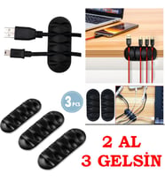 5 KANALLI KABLO TUTUCU--DÜZENLEYİCİ(TEK PAKETTE 3 ADET) KABLO DÜZENLEYİCİ SET 3 ADET YAPIŞKANLI ÜRÜN