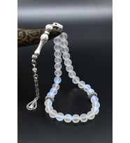 Kuvars Taşlı 33'lük Tesbih Metal Püsküllü 8mm Küre Kesim 902505