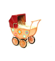 Dekoratif Metal Bebek Arabası Biblo Vintage Hediyelik