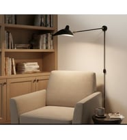Mylights Modern Metal Siyah Duvar Aplik E27 Endüstriel Minimal Okuma Yatak Başı Raf Aplik Aç/kapa Anahtarlı Siyah