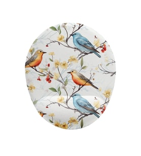 Kuş Desenli Bilek Destekli Kaymaz Buruşmaz Kırılmaz Mouse Pad