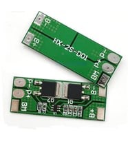 Lexroo BMS 2S 8A li-ion 6.4V 8.4V Yeşil Vida Konnektörlü 8 amps 2 pol 41mm 3.5mm