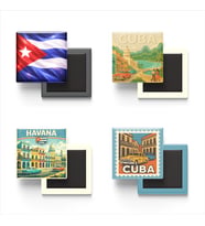 Buzdolap Magnetleri - Küba Havana - Cuba - 4'lü Set Magneti