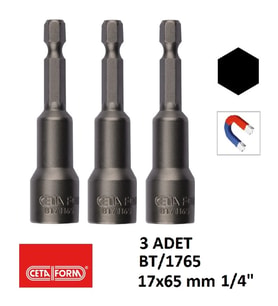 Ceta Form Bt/1765 Manyetik Lokma Uç 17-65 Mm ( 3 Adet)