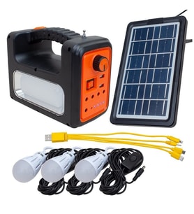 Güneş Enerjili Bt Radyolu 3 Lambalı Aydınlatma Cihazı