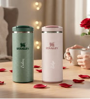 Çiftlere Özel 2'li Yeşil & Rose Stanley Termos 0.35 L Hediye Seti