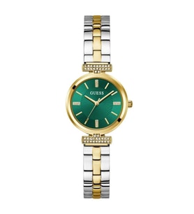 GUESS GUGW0762L6 ALTIN KAPLAMA YEŞİL KADRAN TAŞLI KADIN KOL SAATİ