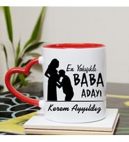 En Yakışıklı Baba Adayı Kalpli Kupa Bardak (STD)