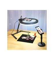 Masaüstü Çekim Standı ve 10" Ring Light ile Profesyonel Fotoğraf ve Video