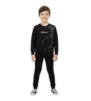 Erkek Çocuk Önü Baskılı Sweatshirt BGL-ST05245 (Siyah)