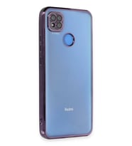 Newface Xiaomi Redmi 9C Kılıf Razer Lensli Silikon - Mor