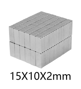 5 Adet 15x10x1.5 Mm Köşeli Neodyum Mıknatıs N35 Magnet Dayanıklı Nikel Kaplama