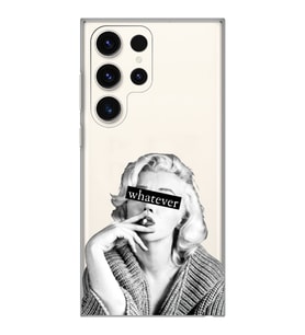 Samsung Galaxy S23 ULTRA Uyumlu Marilyn Monroe Desenli Şeffaf Telefon Kılıfı