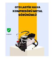 Mey İthalat® Araç Çakmak Girişli Metal Hava Kompresörü 10A Güçlü Motor