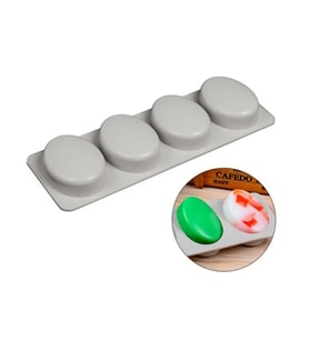 Silikon Kalıp Oval Sabun Taş Tozu Ve Kek Çi kolata Kalıbı 4 Lü