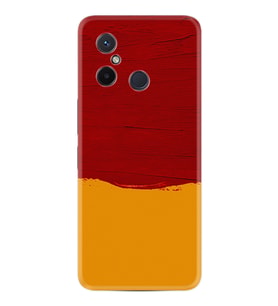 Xiaomi Redmi 12C Kılıf Silikon Desen Özel Seri Sarı Kırmızı Boya 1708