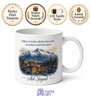 Bitlis Dağ Şehri Temalı Baskılı Kupa Bardak Hediye Porselen Mug