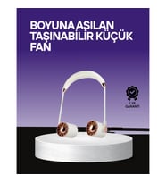 Mey İthalat® Boyun Askılı Katlanabilir Fan 1000 mAh USB Şarjlı Taşınabilir