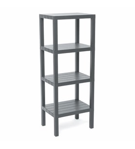 4 RAFLI GRİ MODÜLER ÜNİTE PLASTİK 38x29x100 cm (5343)