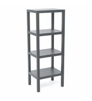 4 RAFLI GRİ MODÜLER ÜNİTE PLASTİK 38x29x100 cm (5343)