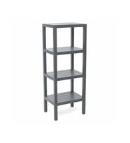 4 RAFLI GRİ MODÜLER ÜNİTE PLASTİK 38x29x100 cm (5343)