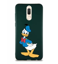 Huawei Mate 10 Lite Soft Premier Kapak Donald Duck-D Tasarımlı Silikon Kılıf - Yeşil (Şeffaf)