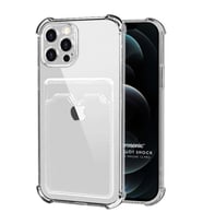 Microsonic Apple iPhone 12 Pro Card Slot Shock Kılıf Şeffaf (Renksiz)
