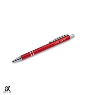 Kişiye Özel Kırmızı ve Gümüş Renk Metal Tükenmez Kalem GDTK-904141