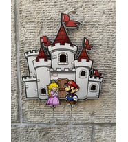 Super Mario ve Prenses - Ahşap Çift Anahtarlık Seti