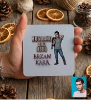Kişiye Özel Karikatürlü Babaya Hediye Husband Dad Hero Bardak Altlığı Babalar Günü Hediyesi