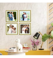 Yapışan Sök Tak Kare Çerçeve - Gold 3'Lü Paket