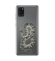 Samsung Galaxy A21S Uyumlu Yılan Desenli Şeffaf Telefon Kılıfı