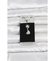 316L Cerrahi Çelik Sallantılı Kalp Model Göbek Piercing 5886 - SSSSSS5354-4917