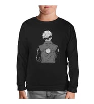 Naruto - Kakashi Back Siyah Çocuk Sweatshirt