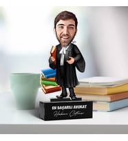 Erkek Avukat Kişiye Özel Karikatürlü Biblo